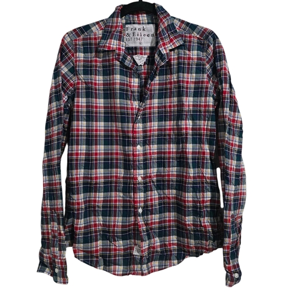 Frank & Eileen Tops - Frank & Eileen Barry Plaid Shirt - Red/Green/Blue‎ Plaid Size S